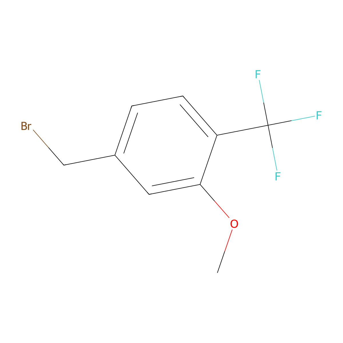 3-Methoxy-4-(trifluoromethyl)benzyl bromide molecular structure, CAS 853367-87-0