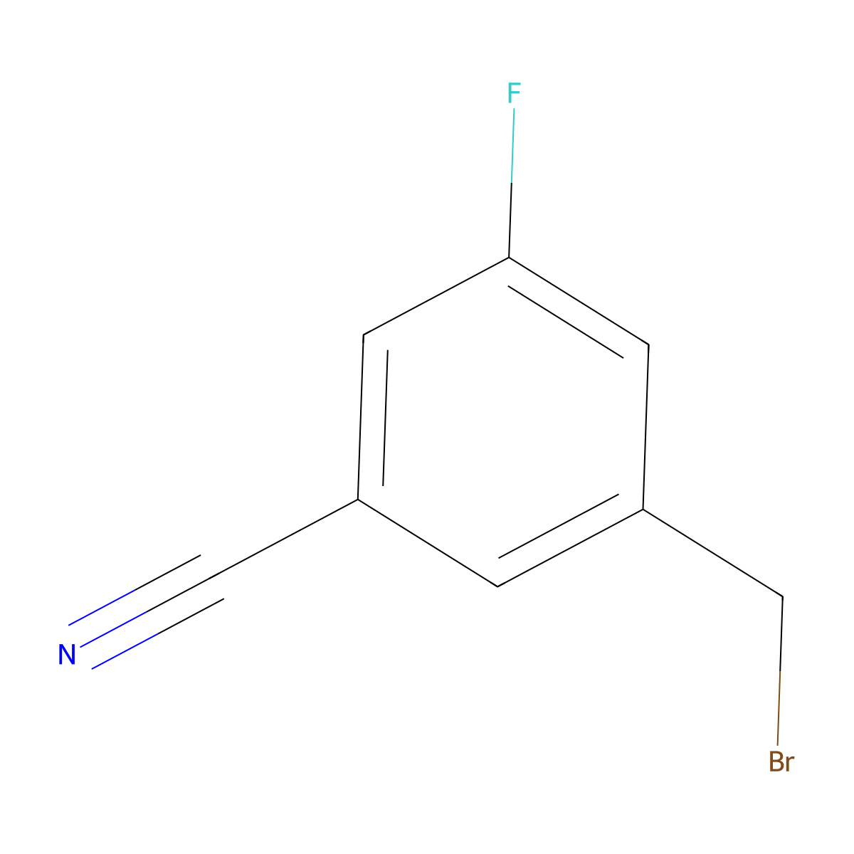 3-(Bromomethyl)-5-fluorobenzonitrile molecular structure, CAS 853368-35-1
