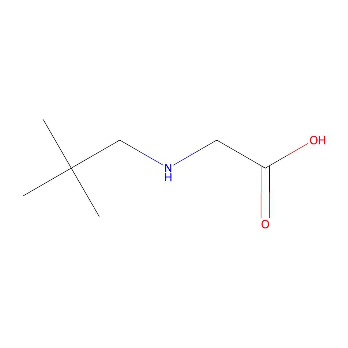 Neopentylglycine molecular structure, CAS 853373-99-6