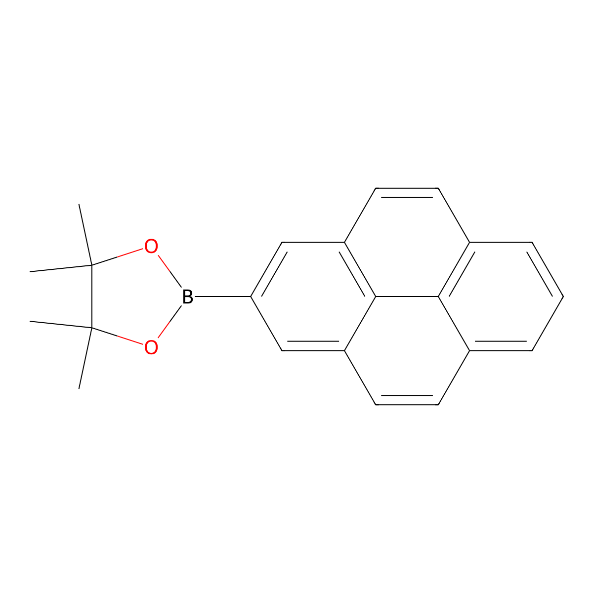 4,4,5,5-Tetramethyl-2-(pyren-2-yl)-1,3,2-dioxaborolane molecular structure, CAS 853377-11-4