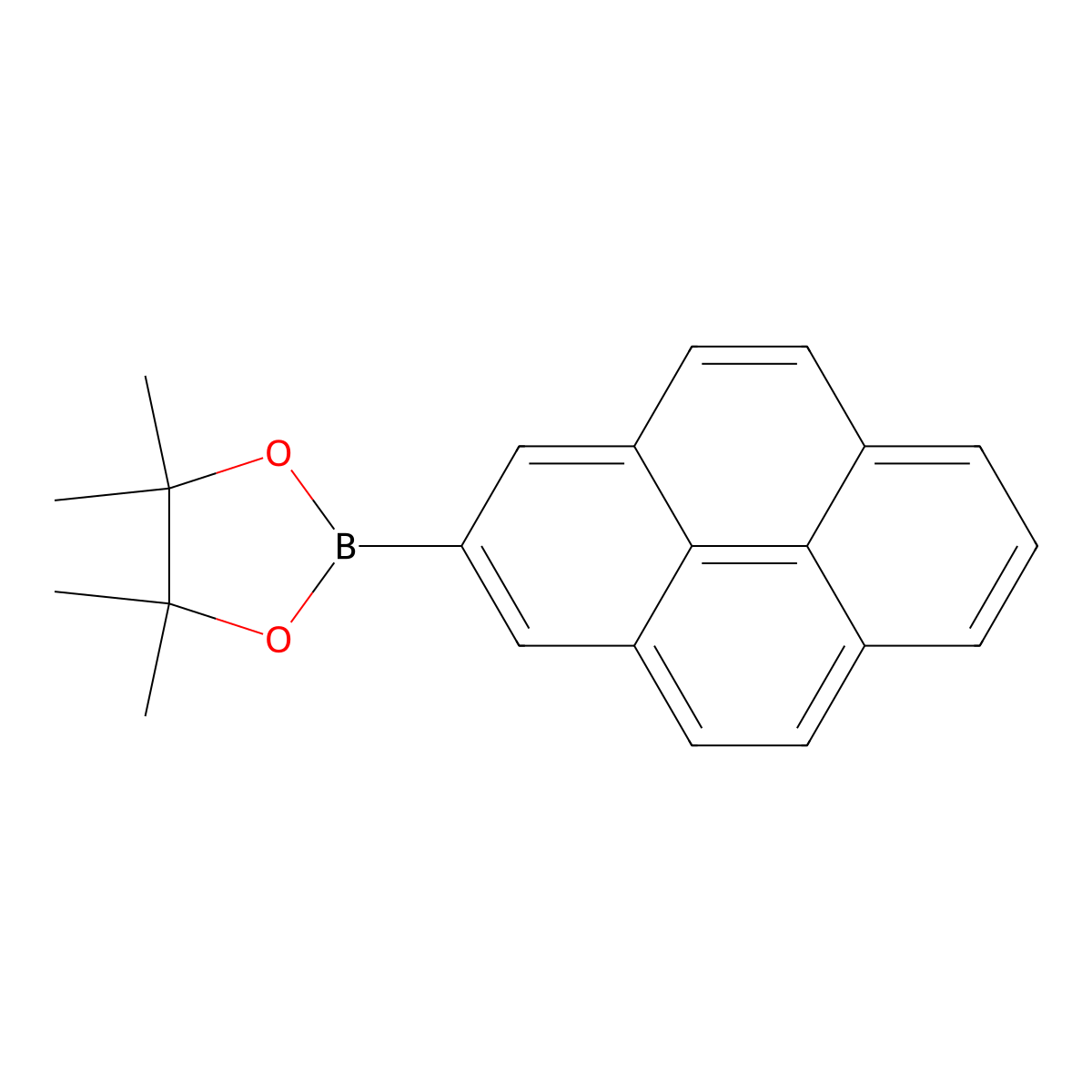 4,4,5,5-Tetramethyl-2-(pyren-2-yl)-1,3,2-dioxaborolane molecular structure, CAS 853377-11-4