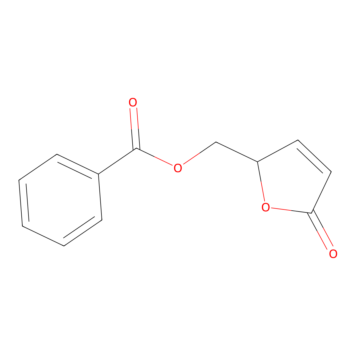 (5-Oxo-2,5-dihydrofuran-2-yl)methyl benzoate molecular structure, CAS 85339-35-1