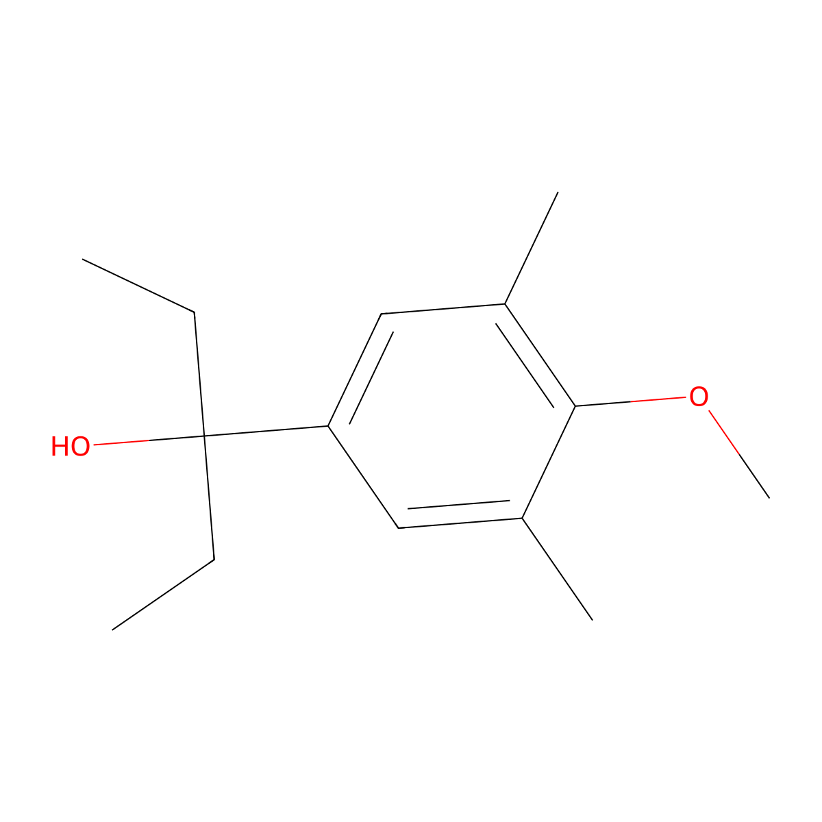 3-(3,5-Dimethyl-4-methoxyphenyl)-3-pentanol molecular structure, CAS 853404-65-6