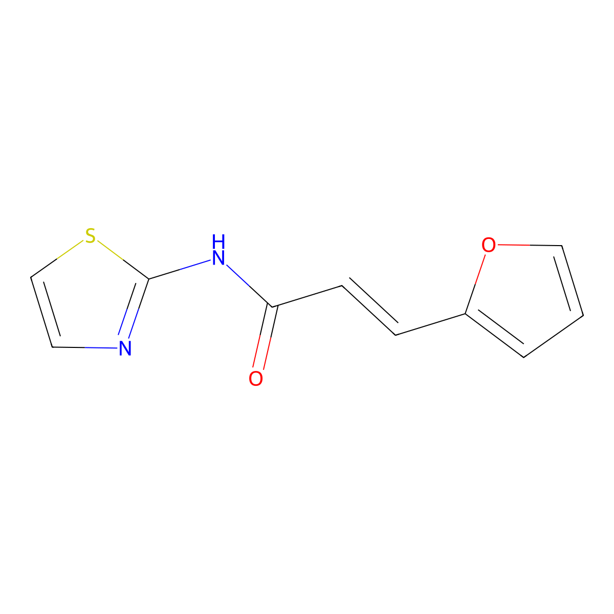 (2E)-3-(furan-2-yl)-N-(1,3-thiazol-2-yl)prop-2-enamide molecular structure, CAS 853407-23-5