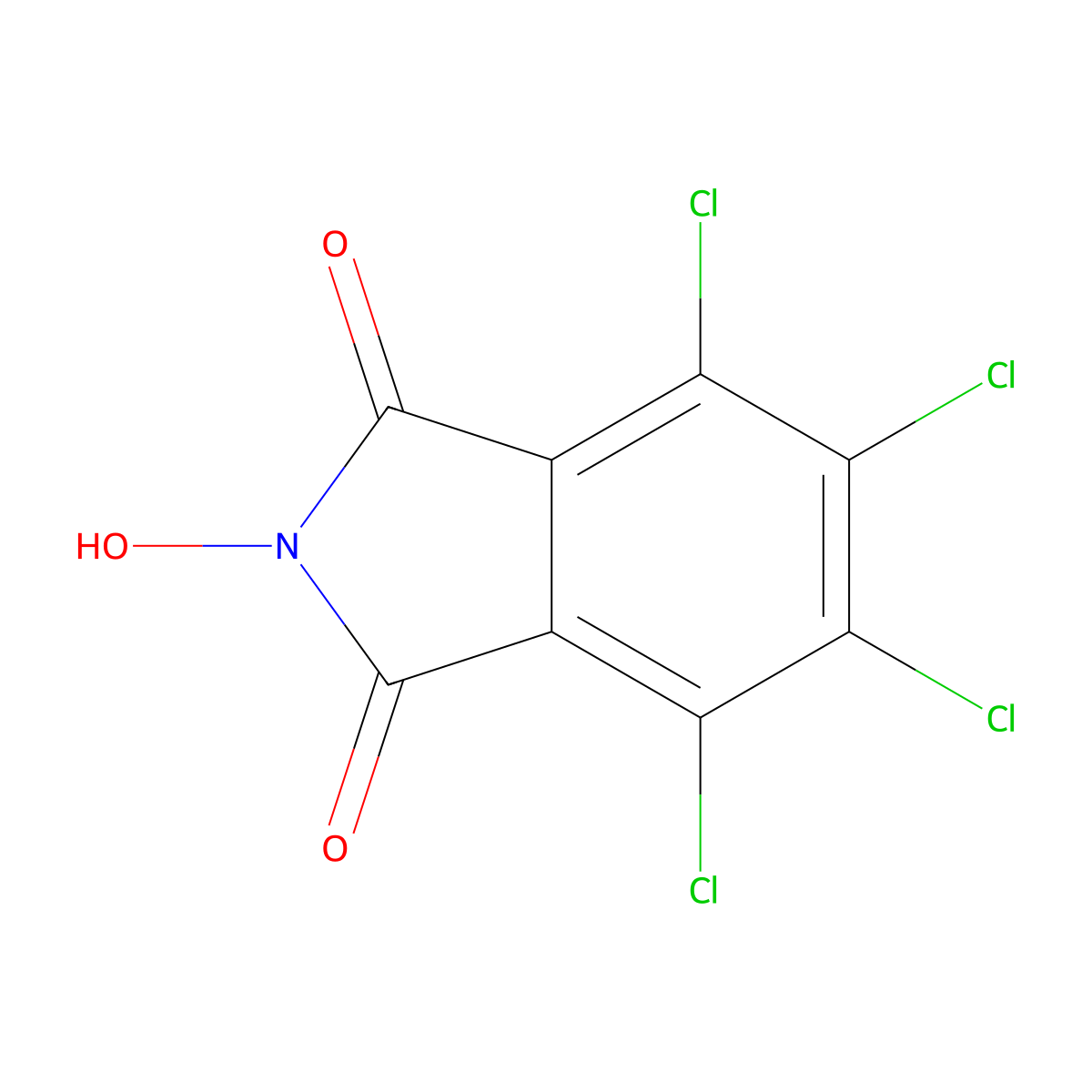 4,5,6,7-tetrachloro-2-hydroxy-2,3-dihydro-1H-isoindole-1,3-dione molecular structure, CAS 85342-65-0