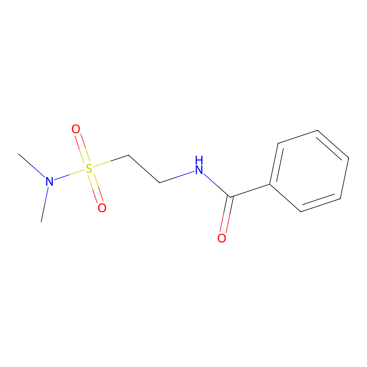 Benzamide, N-[2-[(dimethylamino)sulfonyl]ethyl]- molecular structure, CAS 85344-40-7