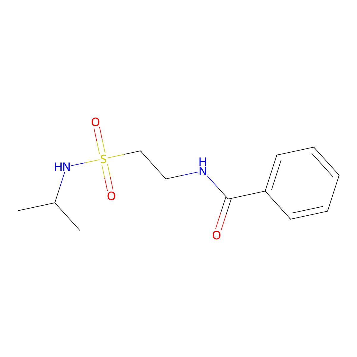 N-[2-(propan-2-ylsulfamoyl)ethyl]benzamide molecular structure, CAS 85344-41-8