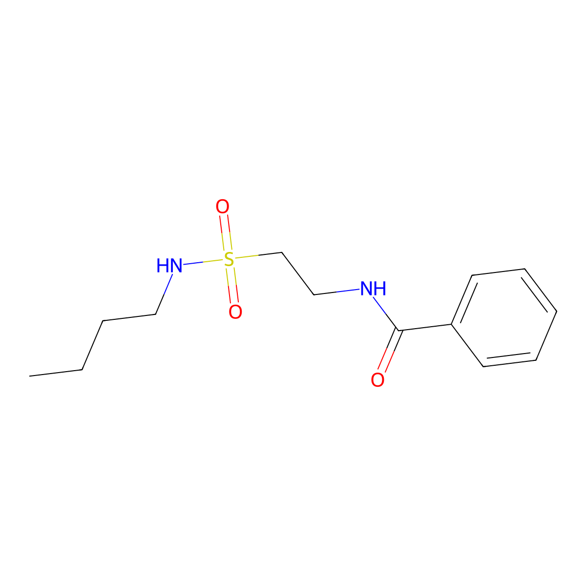 Benzamide, N-[2-[(butylamino)sulfonyl]ethyl]- molecular structure, CAS 85344-42-9