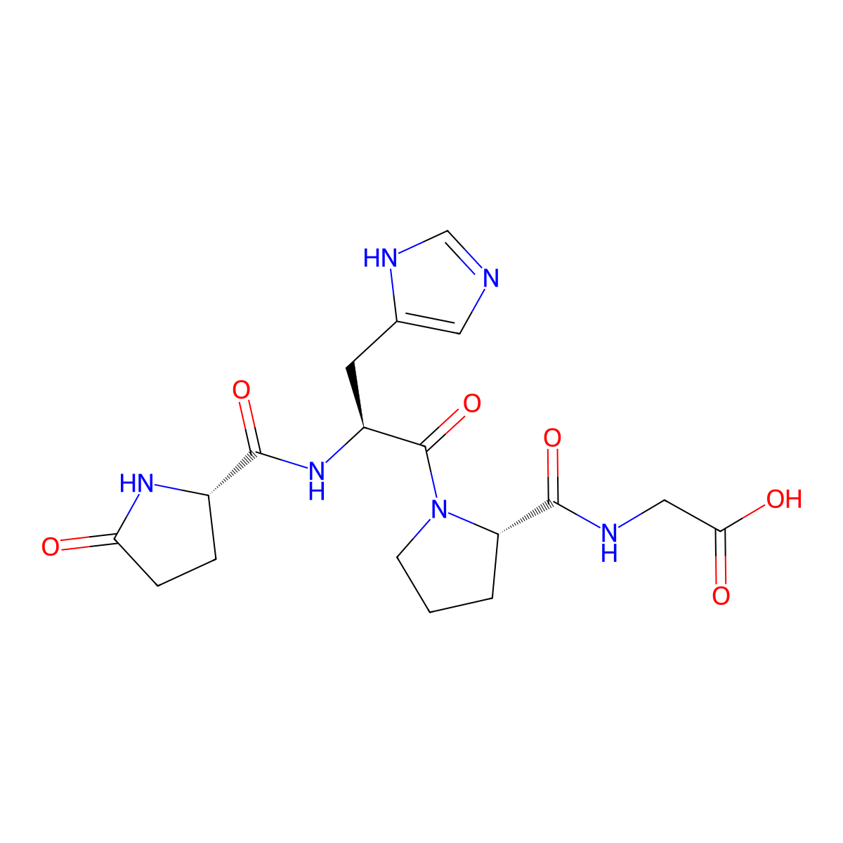 Thyrotropin-releasing hormone, gly molecular structure, CAS 85344-77-0