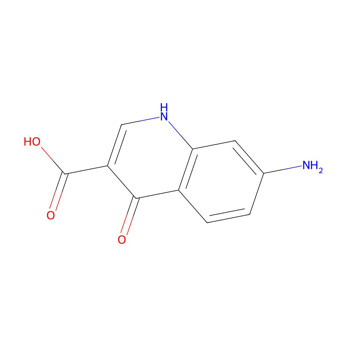 7-Amino-4-hydroxyquinoline-3-carboxylic acid molecular structure, CAS 85344-88-3