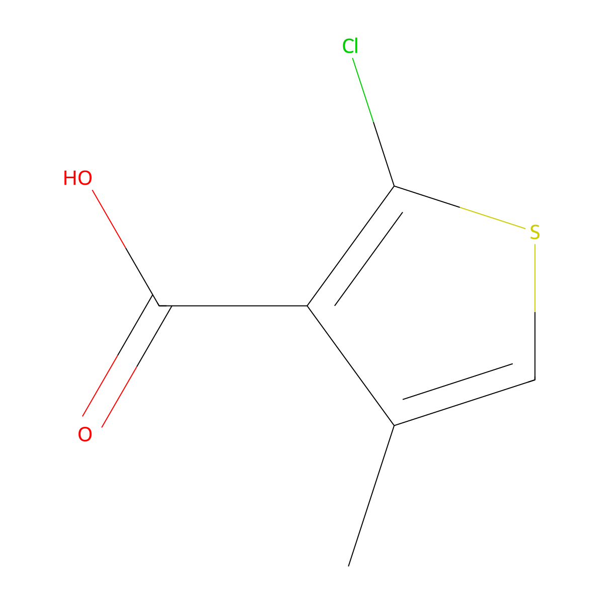 2-Chloro-4-methylthiophene-3-carboxylic acid molecular structure, CAS 85345-22-8