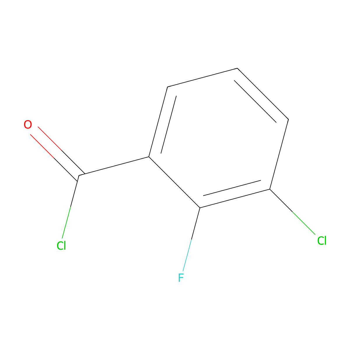 3-Chloro-2-fluorobenzoyl chloride molecular structure, CAS 85345-76-2