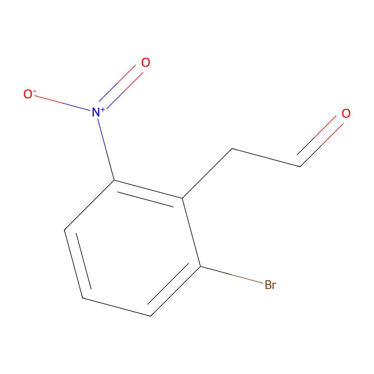 2-(2-Bromo-6-nitrophenyl)acetaldehyde molecular structure, CAS 85355-50-6