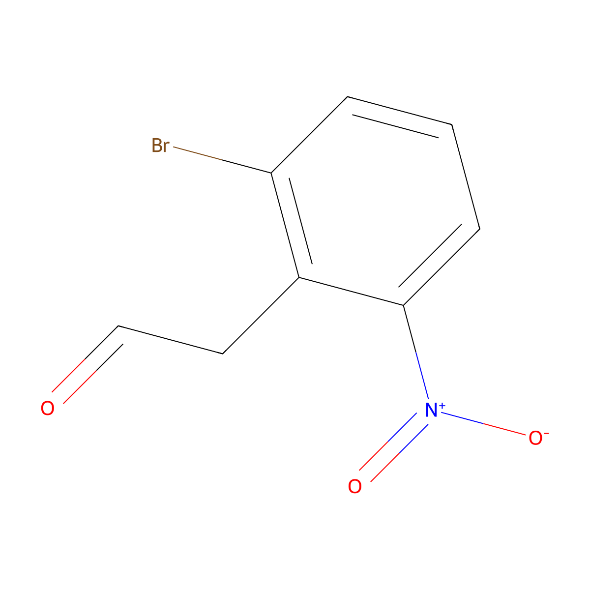 2-(2-Bromo-6-nitrophenyl)acetaldehyde molecular structure, CAS 85355-50-6