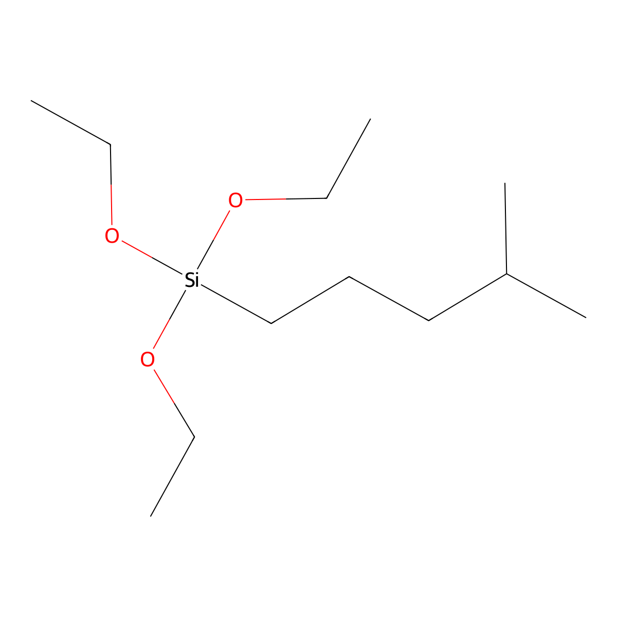 Triethoxy(4-methylpentyl)silane molecular structure, CAS 85356-49-6