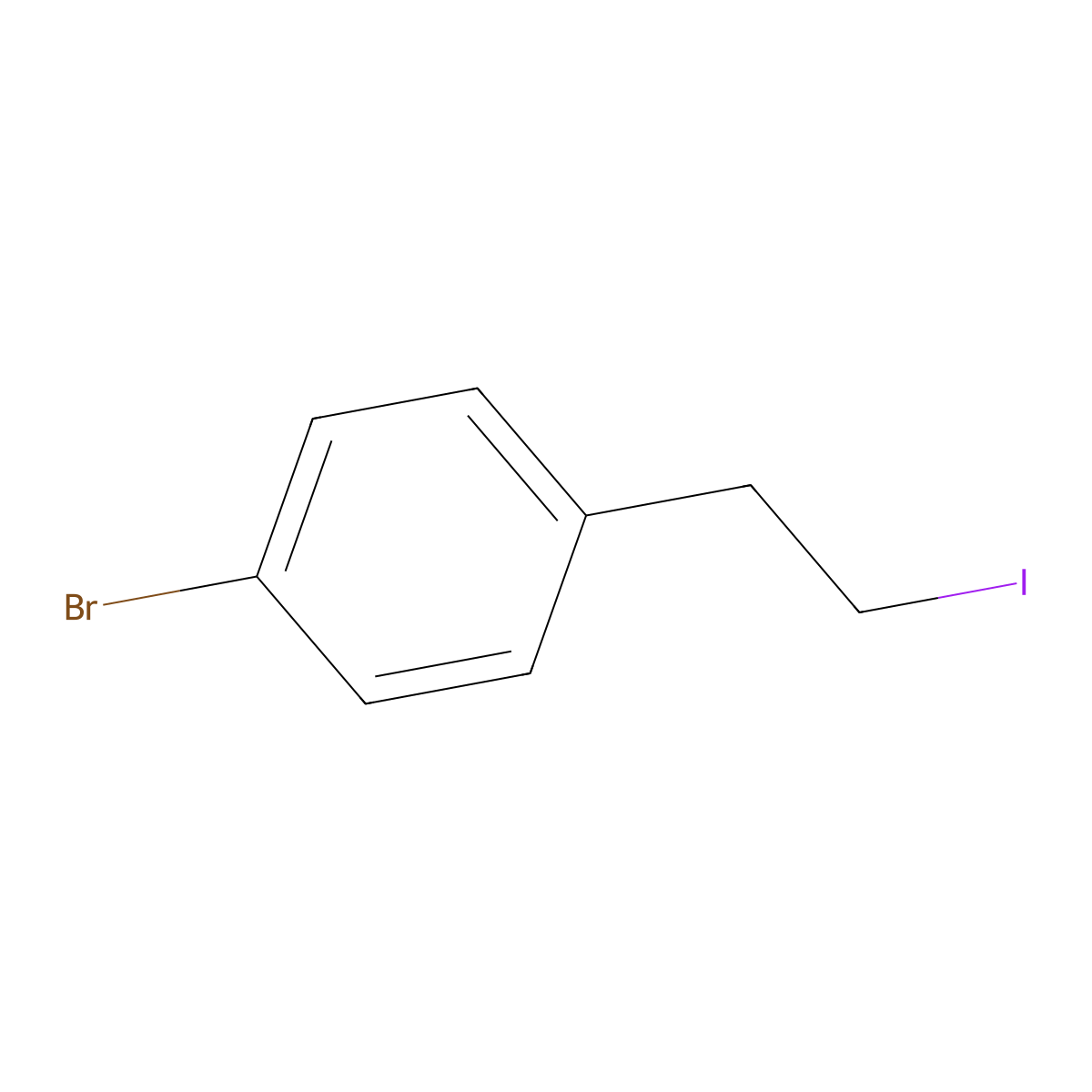 1-Bromo-4-(2-iodoethyl)benzene molecular structure, CAS 85356-68-9