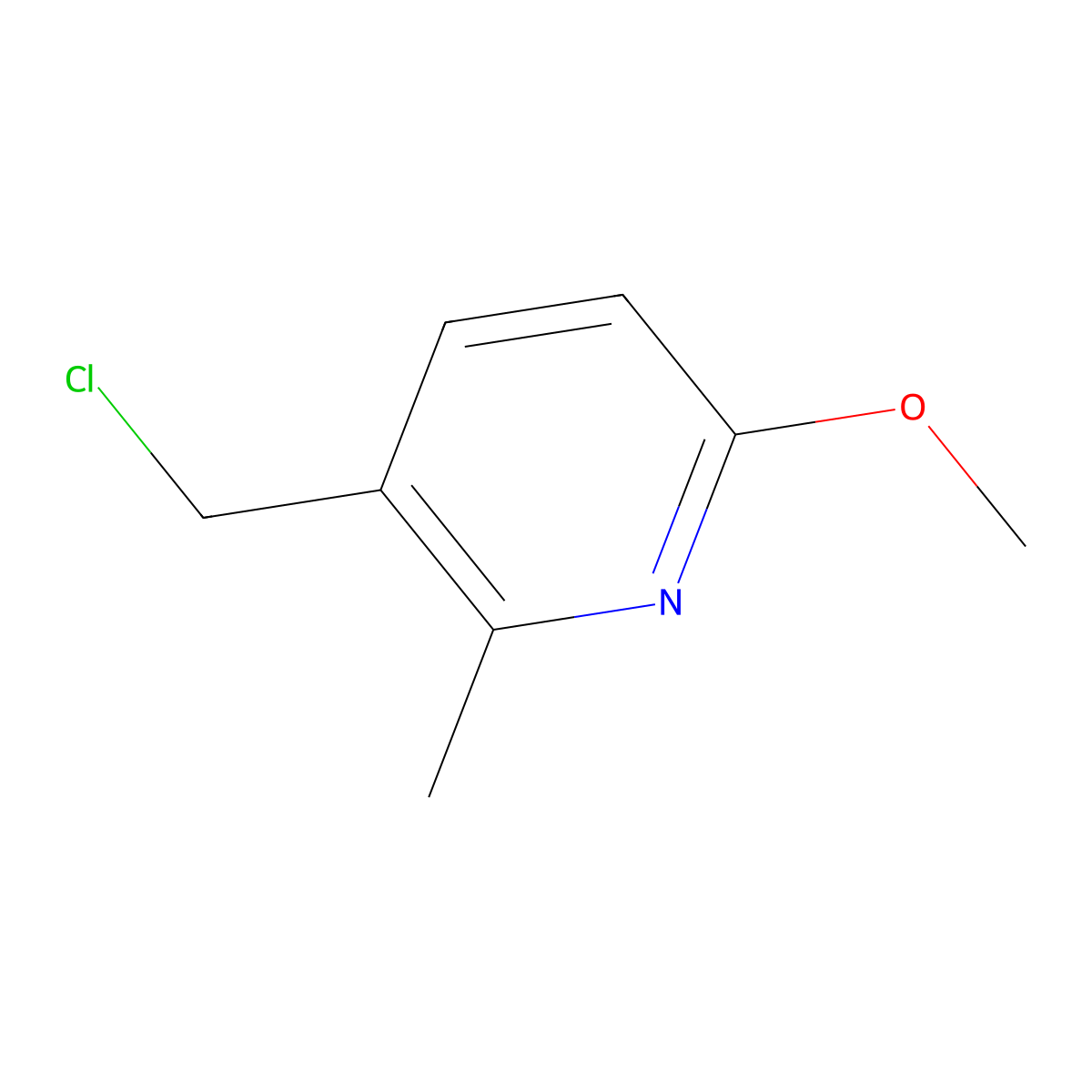 3-(Chloromethyl)-6-methoxy-2-methylpyridine molecular structure, CAS 853569-72-9