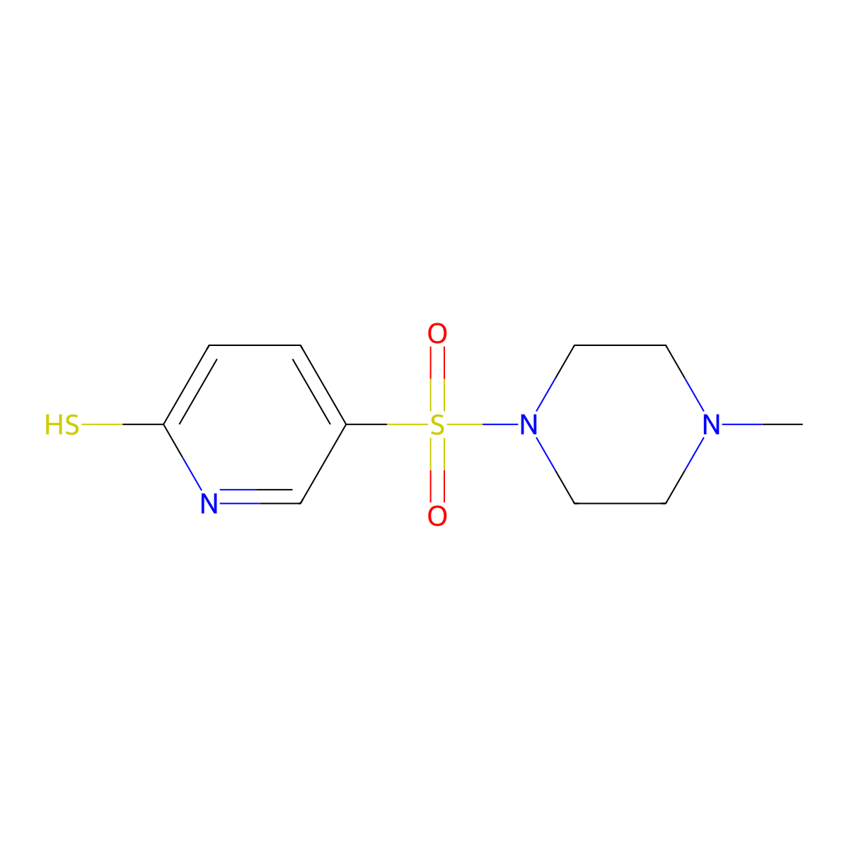 5-[(4-Methylpiperazin-1-yl)sulfonyl]pyridine-2-thiol molecular structure, CAS 853574-40-0