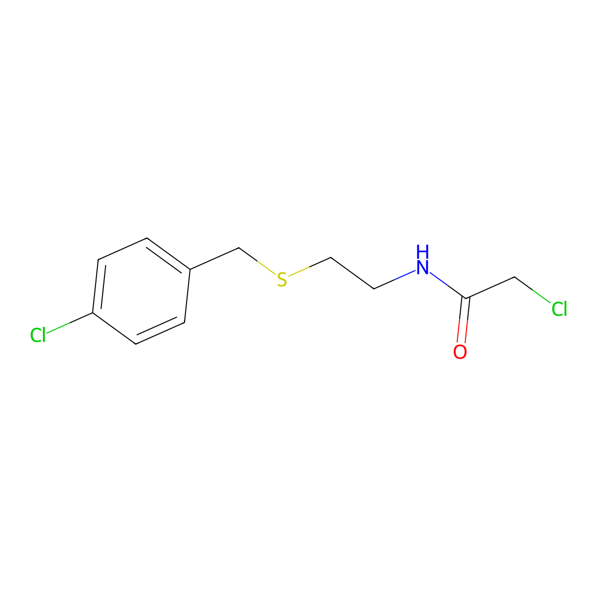 2-chloro-N-(2-{[(4-chlorophenyl)methyl]sulfanyl}ethyl)acetamide molecular structure, CAS 853574-41-1