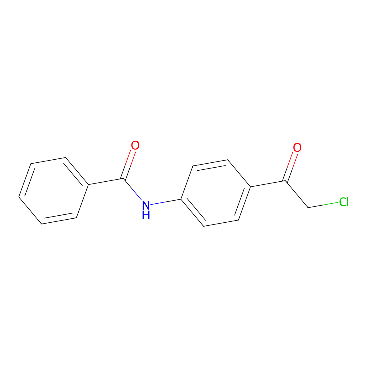 N-[4-(2-chloroacetyl)phenyl]benzamide molecular structure, CAS 853574-47-7