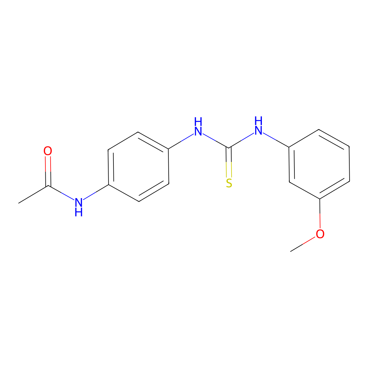 N-(4-{[(3-methoxyphenyl)carbamothioyl]amino}phenyl)acetamide molecular structure, CAS 853585-55-4
