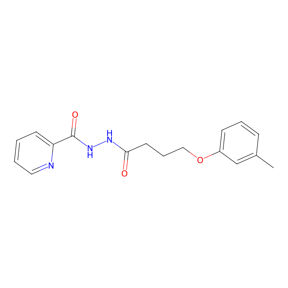 N'-[4-(3-methylphenoxy)butanoyl]pyridine-2-carbohydrazide molecular structure, CAS 853591-11-4