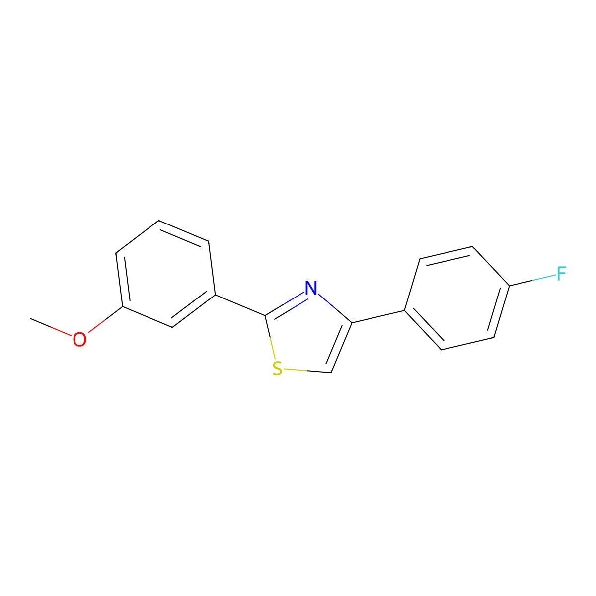 4-(4-Fluorophenyl)-2-(3-methoxyphenyl)-1,3-thiazole molecular structure, CAS 853594-87-3