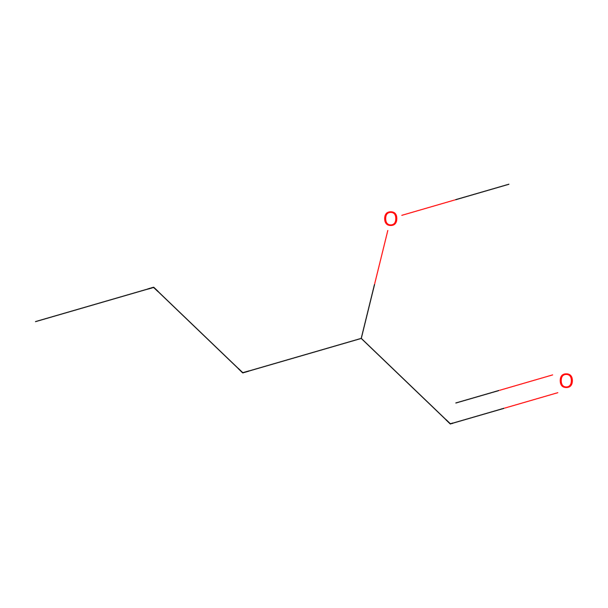 2-Methoxypentanal molecular structure, CAS 85363-89-9