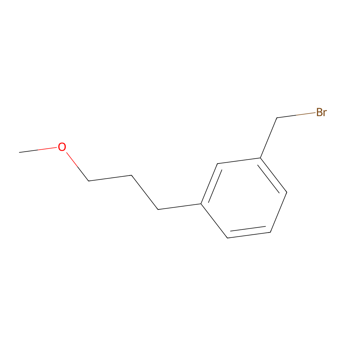 1-(Bromomethyl)-3-(3-methoxypropyl)benzene molecular structure, CAS 853643-77-3