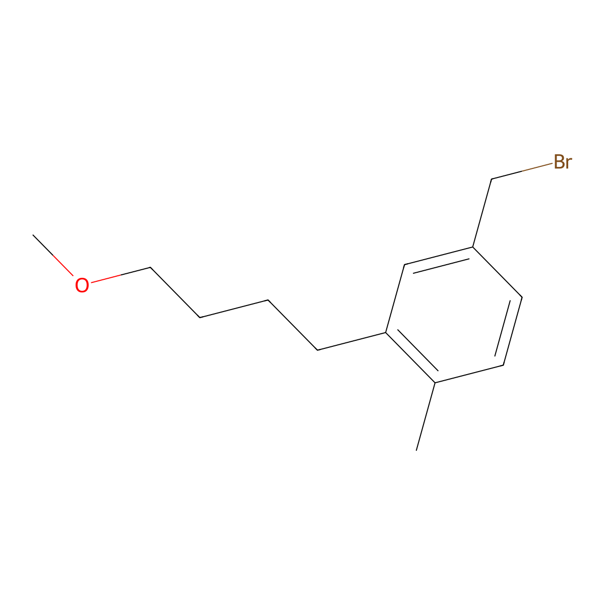 4-(Bromomethyl)-2-(4-methoxybutyl)-1-methylbenzene molecular structure, CAS 853643-90-0