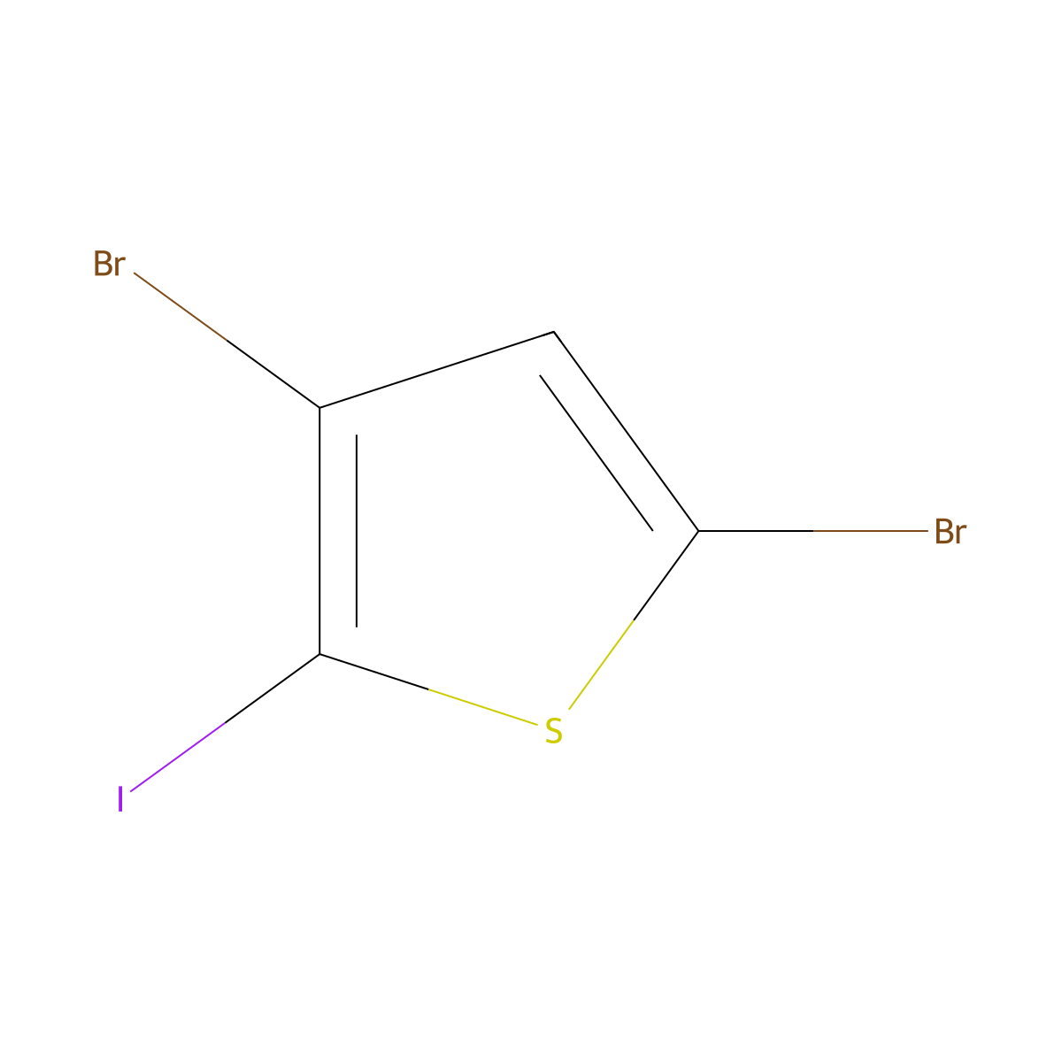 3,5-Dibromo-2-iodothiophenen molecular structure, CAS 853645-66-6