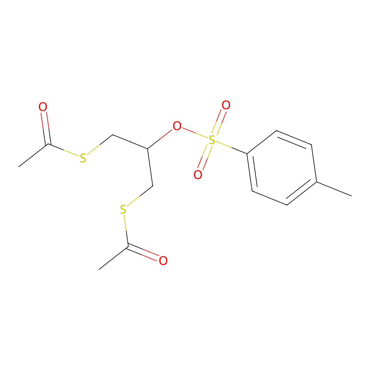 Acetic acid, thio-, S,S'-(2-hydroxytrimethylene) ester, p-toluenesulfonate molecular structure, CAS 85366-02-5