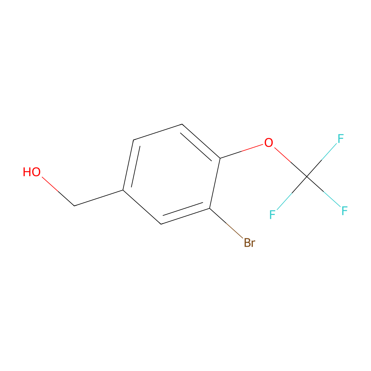 3-Bromo-4-(trifluoromethoxy)benzyl alcohol molecular structure, CAS 85366-65-0