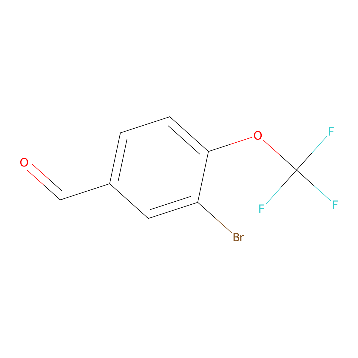 3-Bromo-4-(trifluoromethoxy)benzaldehyde molecular structure, CAS 85366-66-1