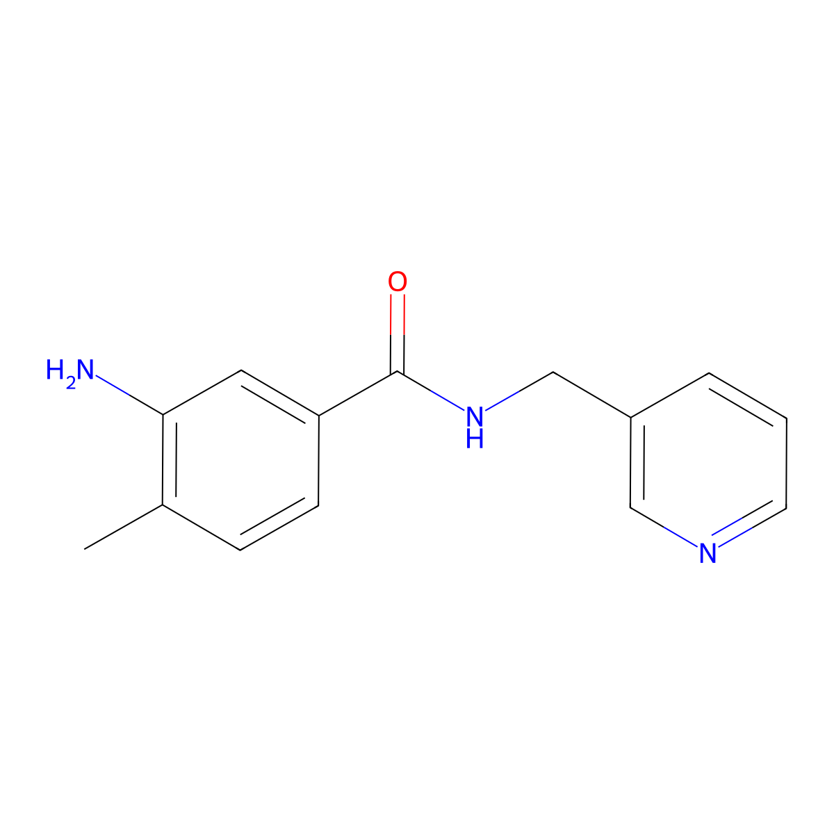 3-Amino-4-methyl-N-(3-pyridylmethyl)benzamide molecular structure, CAS 85366-81-0
