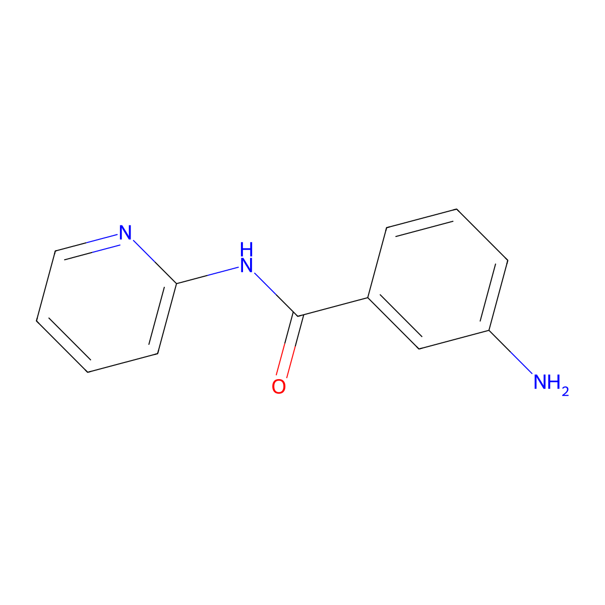 3-Amino-N-2-pyridinylbenzamide molecular structure, CAS 85367-02-8