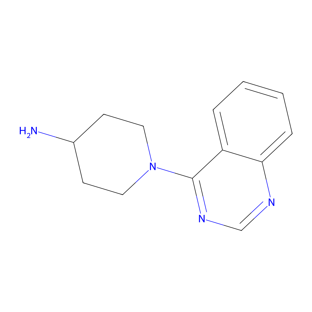 1-(Quinazolin-4-yl)piperidin-4-amine molecular structure, CAS 853680-04-3