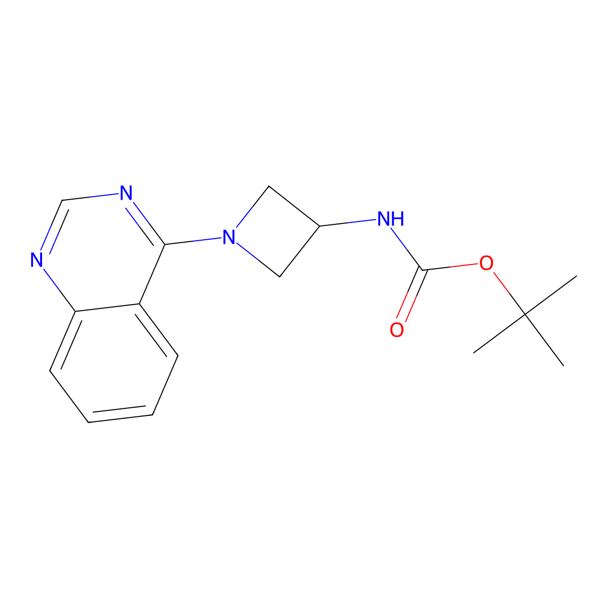 tert-Butyl N-[1-(quinazolin-4-yl)azetidin-3-yl]carbamate molecular structure, CAS 853680-52-1
