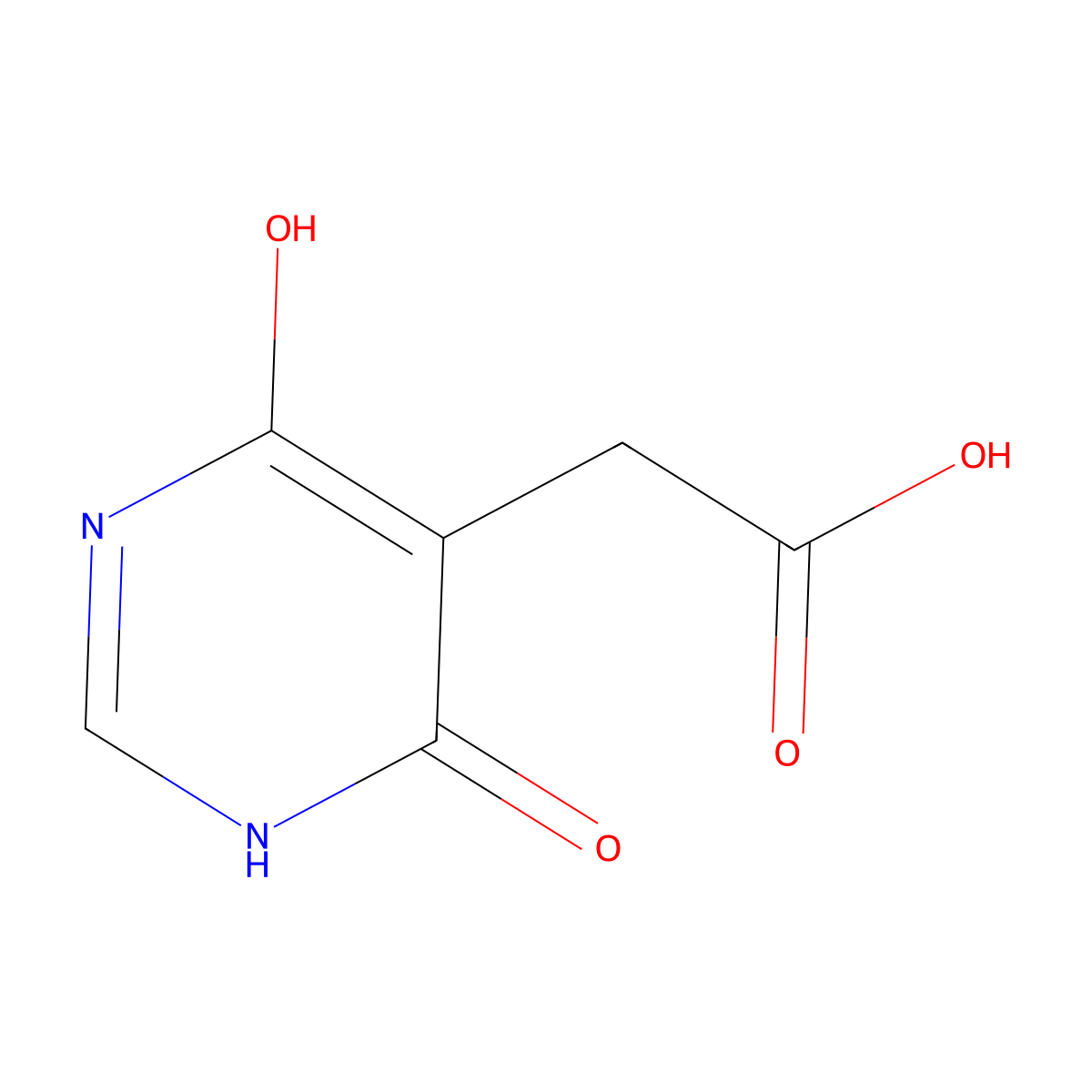 2-(4,6-Dihydroxypyrimidin-5-yl)acetic acid molecular structure, CAS 853680-73-6