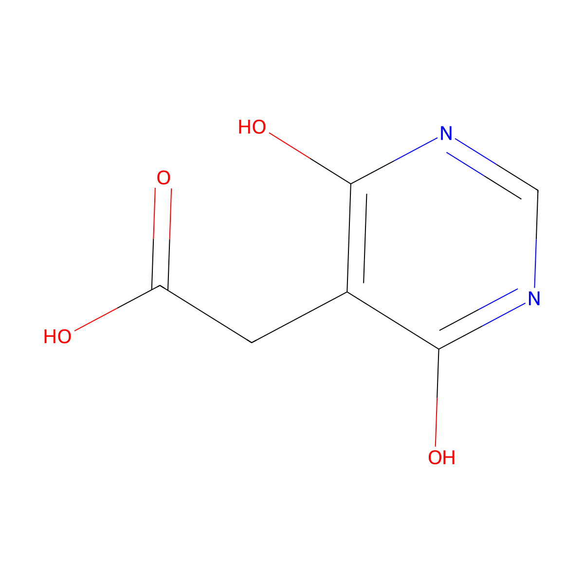 2-(4,6-Dihydroxypyrimidin-5-yl)acetic acid molecular structure, CAS 853680-73-6