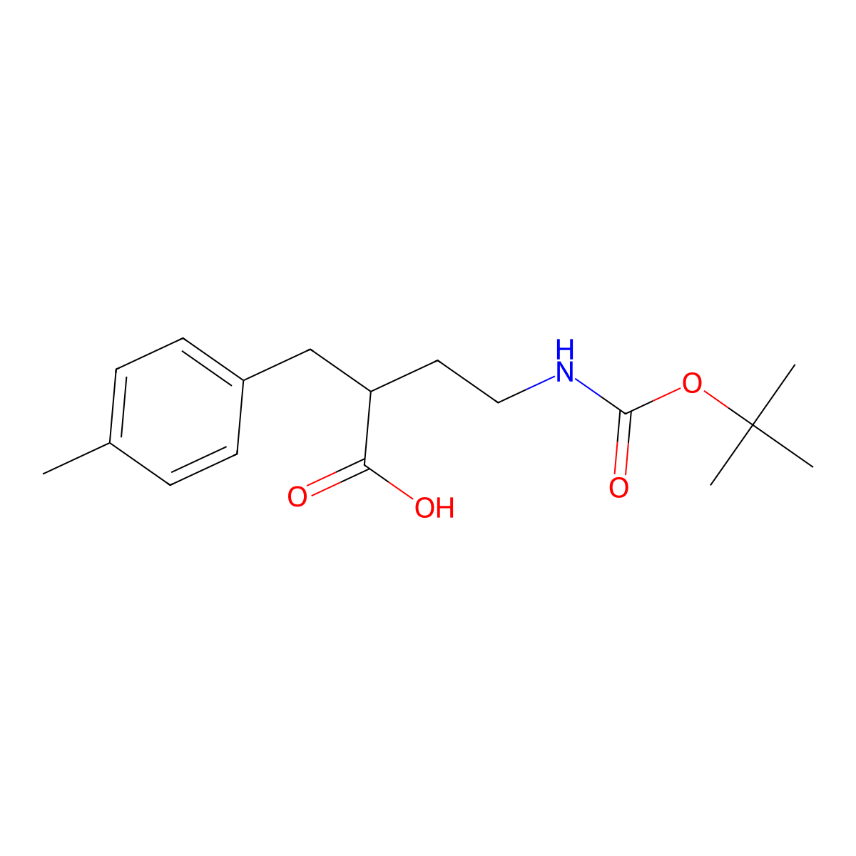 4-[(tert-Butoxycarbonyl)amino]-2-(4-methylbenzyl)-butanoic acid molecular structure, CAS 853680-95-2