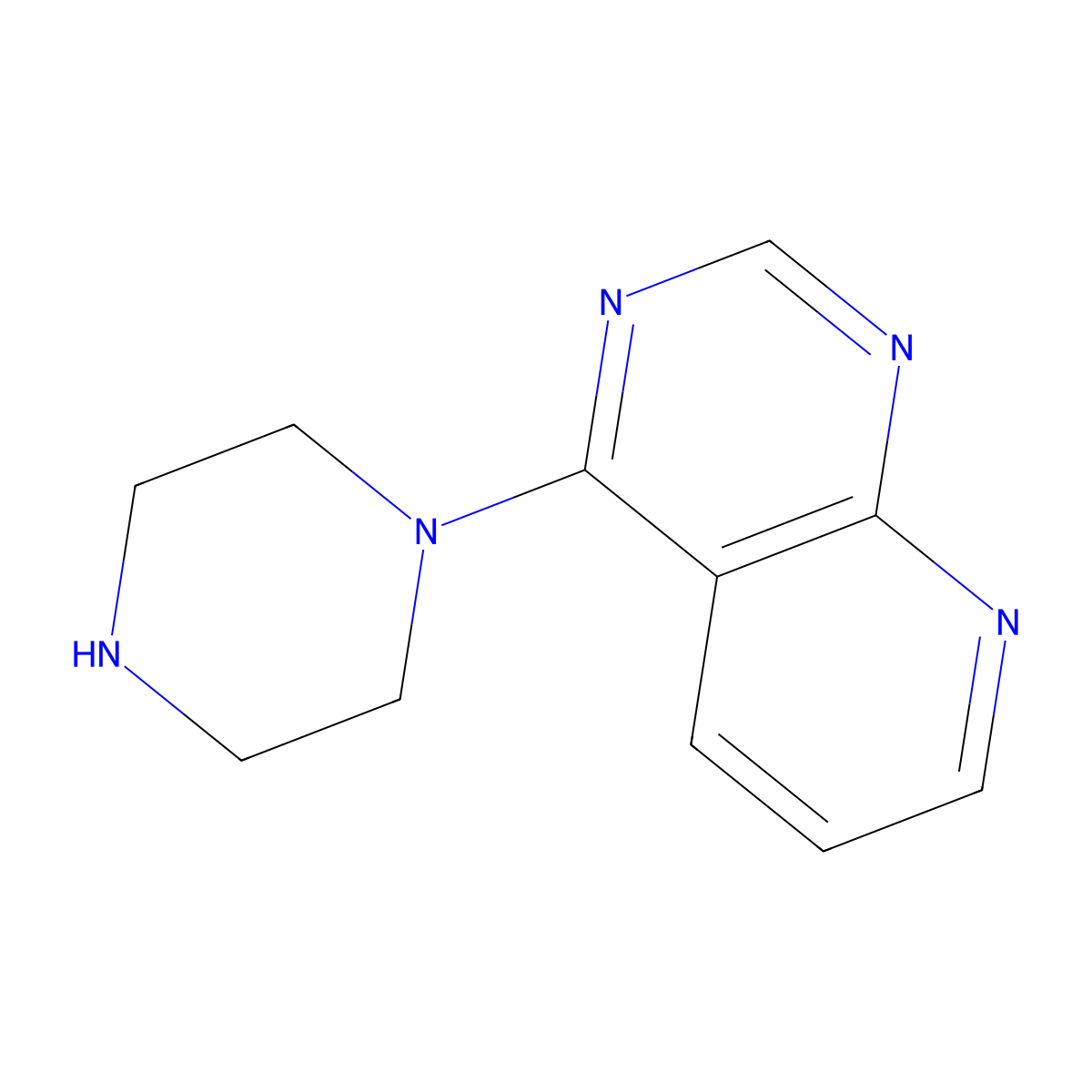 4-(Piperazin-1-YL)pyrido[2,3-D]pyrimidine molecular structure, CAS 853680-99-6