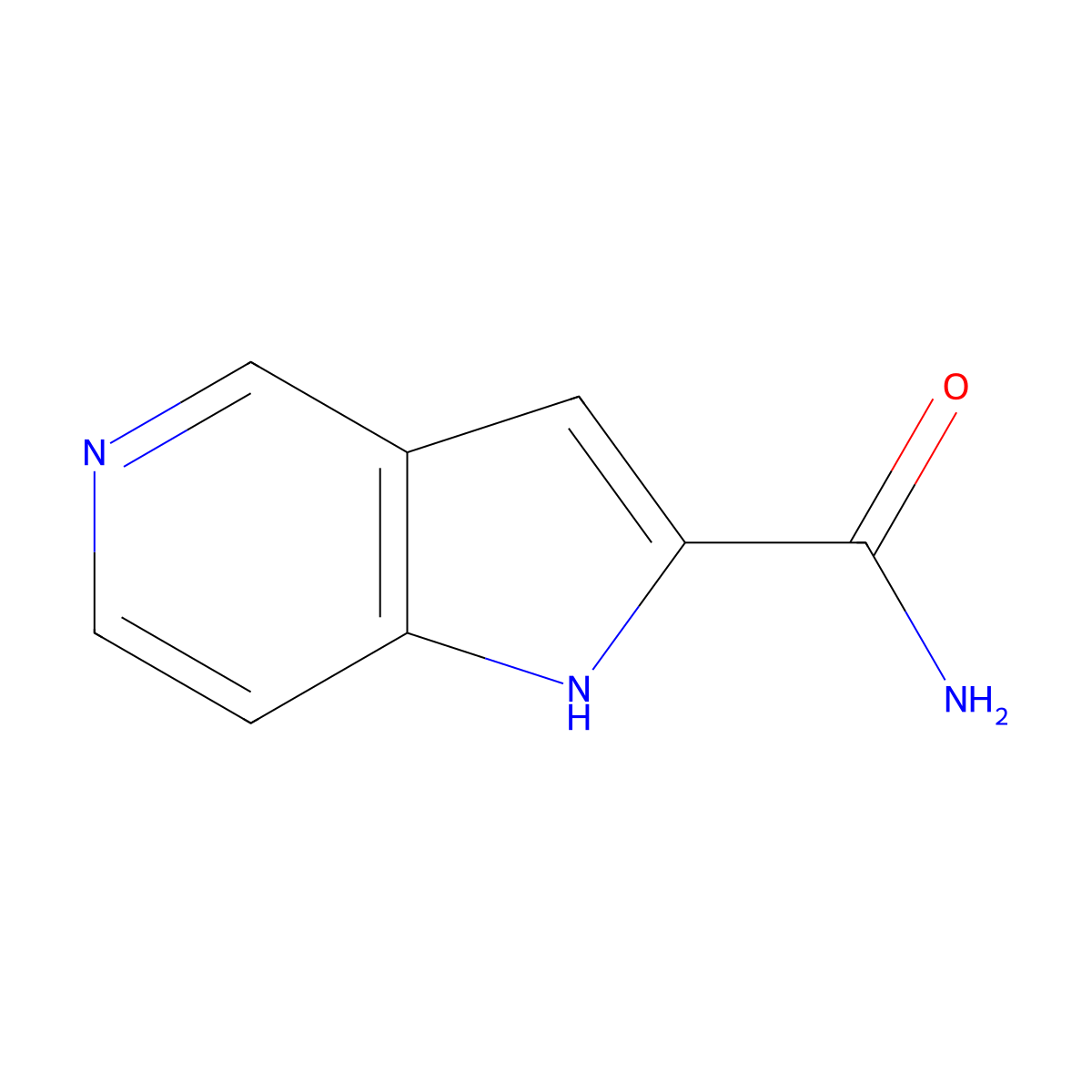 1H-Pyrrolo[3,2-c]pyridine-2-carboxamide molecular structure, CAS 853685-79-7