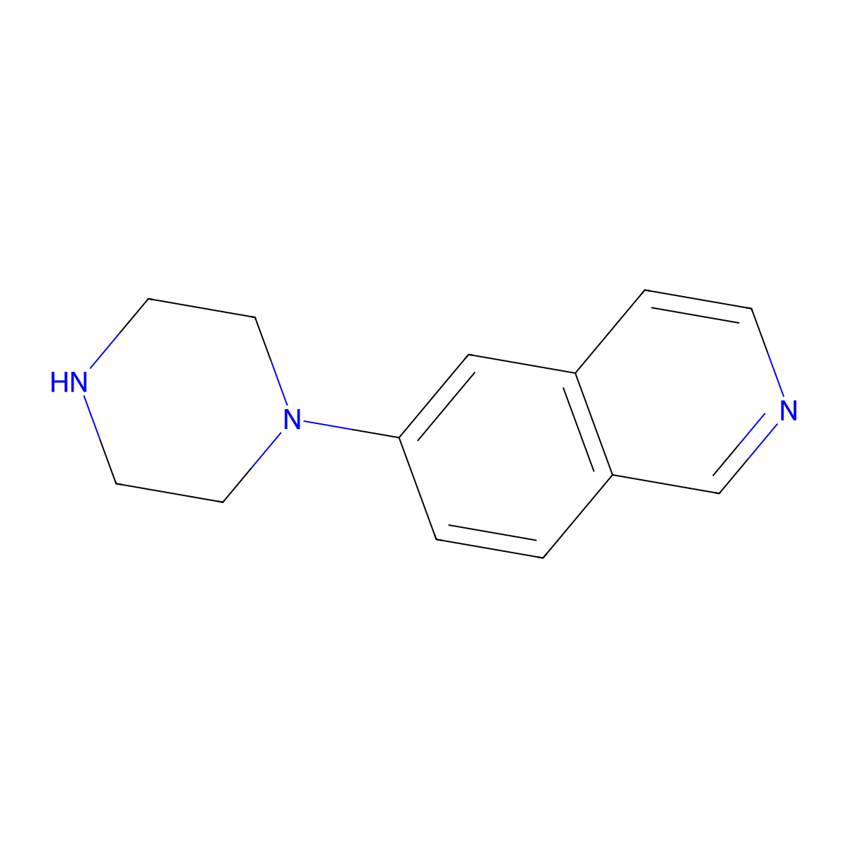 6-(1-Piperazinyl)isoquinoline molecular structure, CAS 853687-09-9
