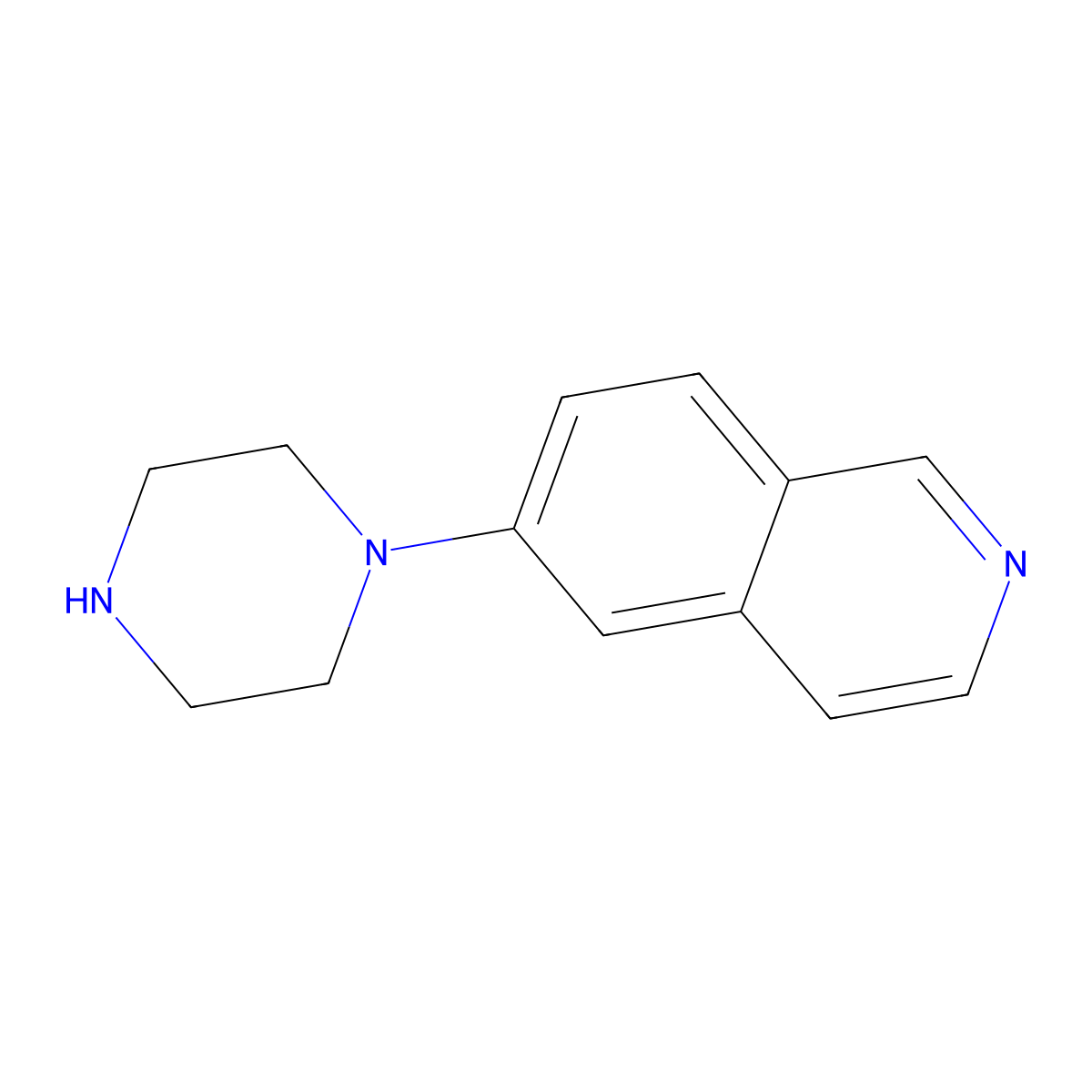 6-(1-Piperazinyl)isoquinoline molecular structure, CAS 853687-09-9
