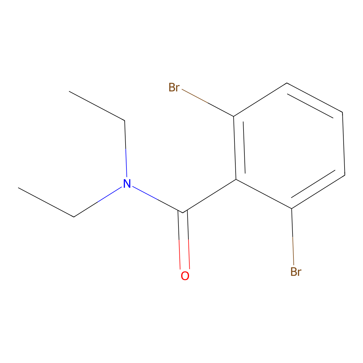2,6-dibromo-N,N-diethylbenzamide molecular structure, CAS 85370-72-5