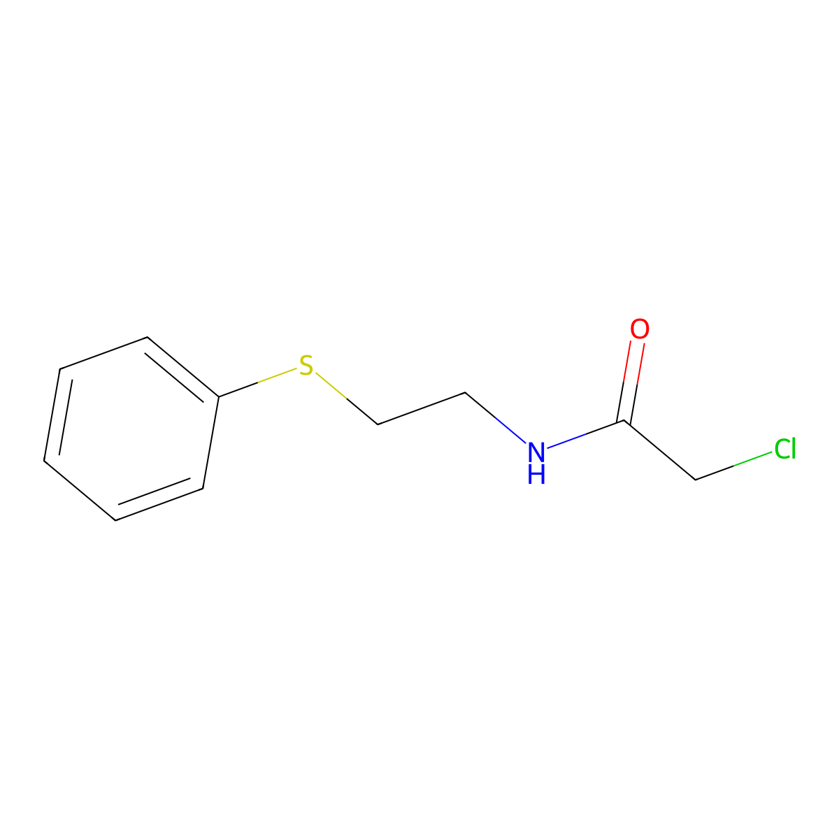 2-chloro-N-[2-(phenylsulfanyl)ethyl]acetamide molecular structure, CAS 853723-90-7