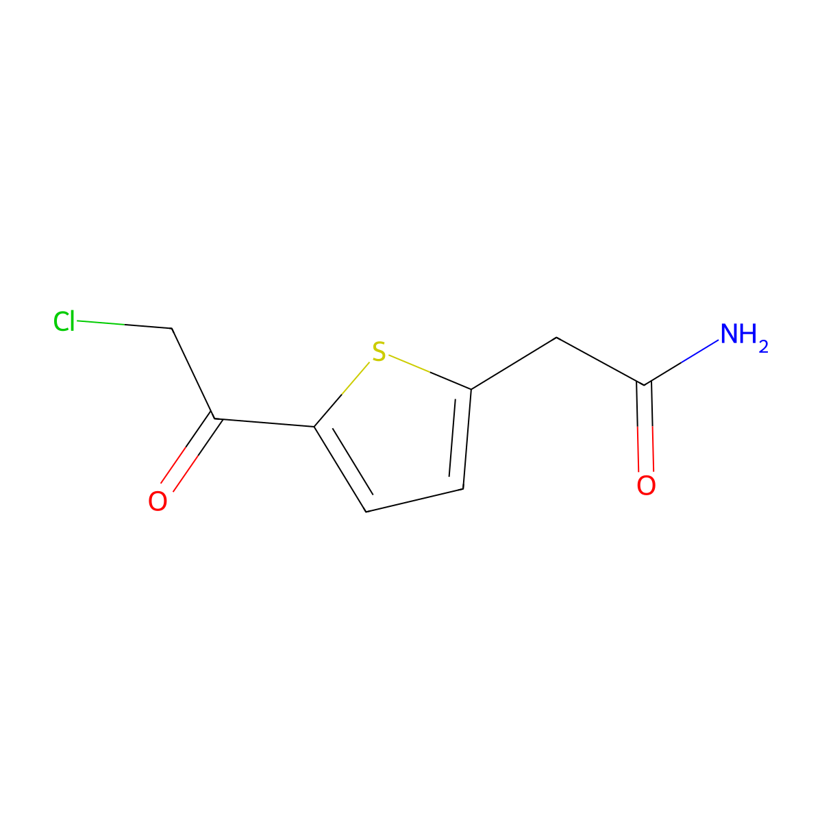 2-[5-(2-Chloroacetyl)thiophen-2-yl]acetamide molecular structure, CAS 853724-01-3