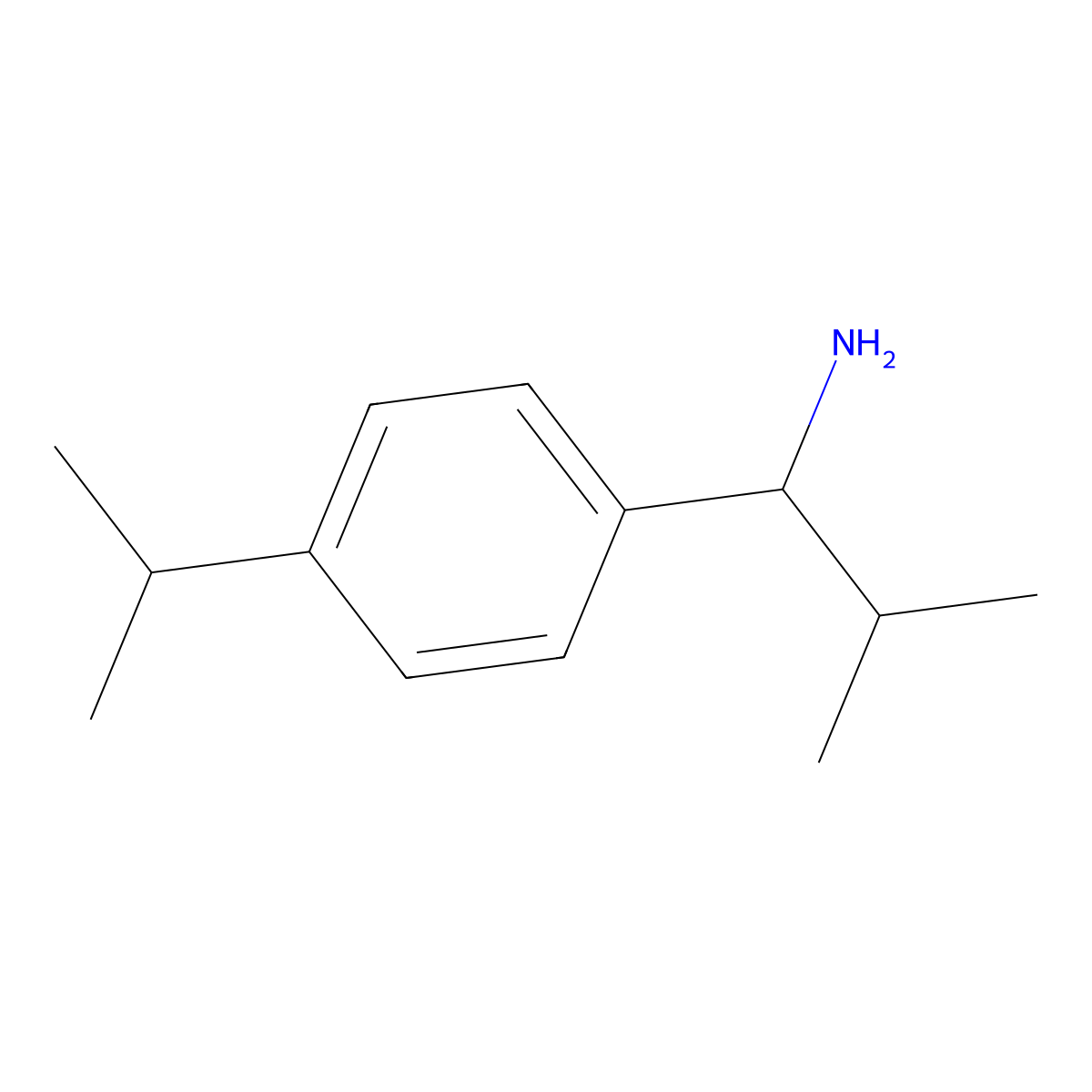 2-Methyl-1-[4-(propan-2-yl)phenyl]propan-1-amine molecular structure, CAS 853724-05-7