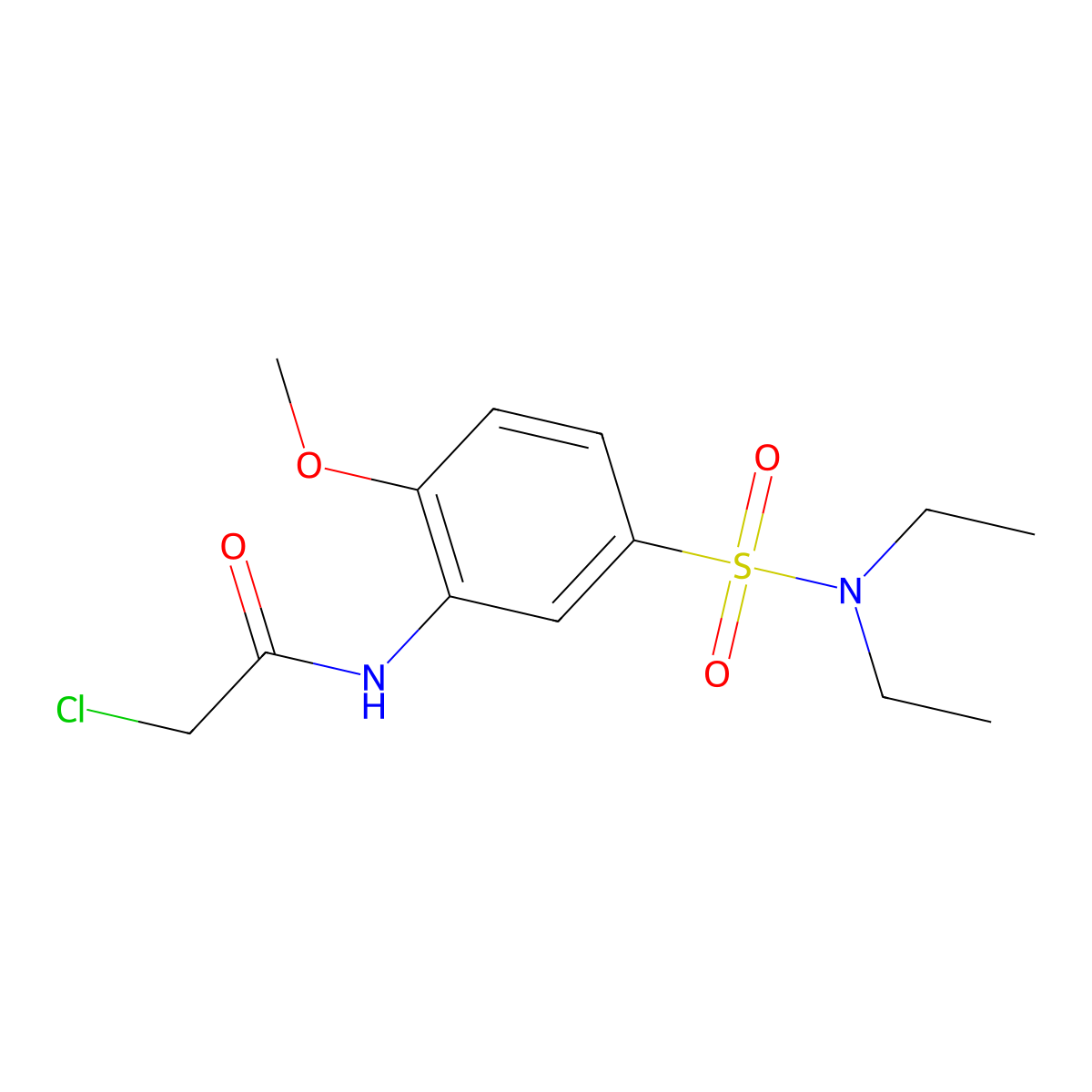 2-chloro-N-[5-(diethylsulfamoyl)-2-methoxyphenyl]acetamide molecular structure, CAS 853725-36-7